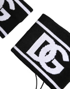 Dolce & Gabbana Black White DG Logo Cotton 1 Pair One Wristband - Eljoys Fashion 