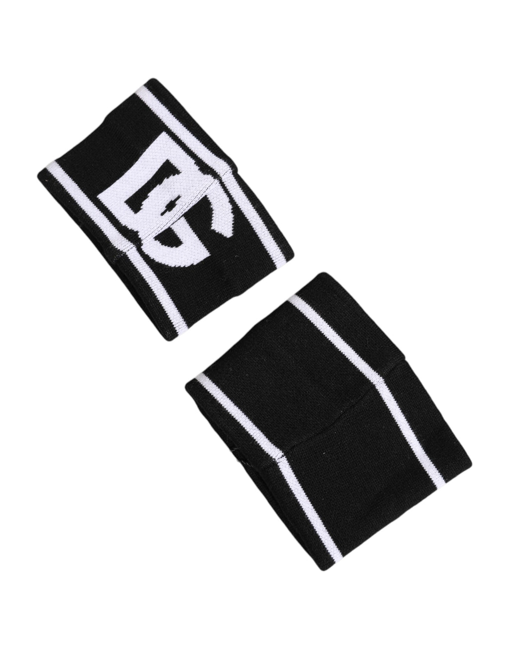 Dolce & Gabbana Black White DG Logo Cotton 1 Pair One Wristband - Eljoys Fashion 
