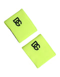 Dolce & Gabbana Yellow Green DG Logo Polyester 1 Pair  Wristband - Eljoys Fashion 