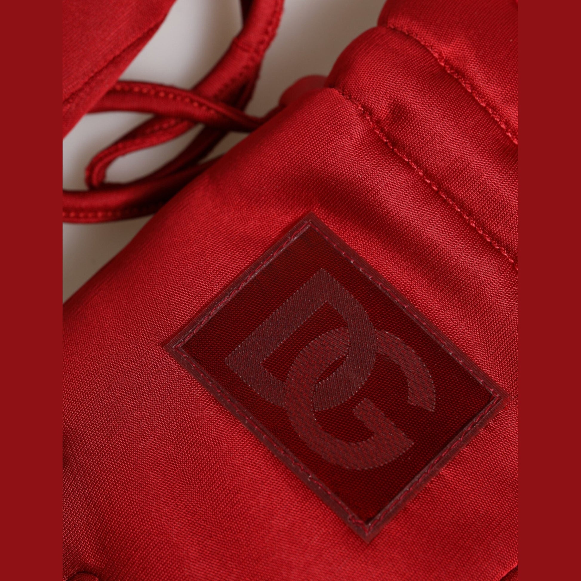 Dolce & Gabbana Red Viscose Motorcycle Biker Mitten Gloves