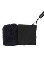 Dolce & Gabbana Black Wool Knitted Sweatbands Men Wristband - Eljoys Fashion 