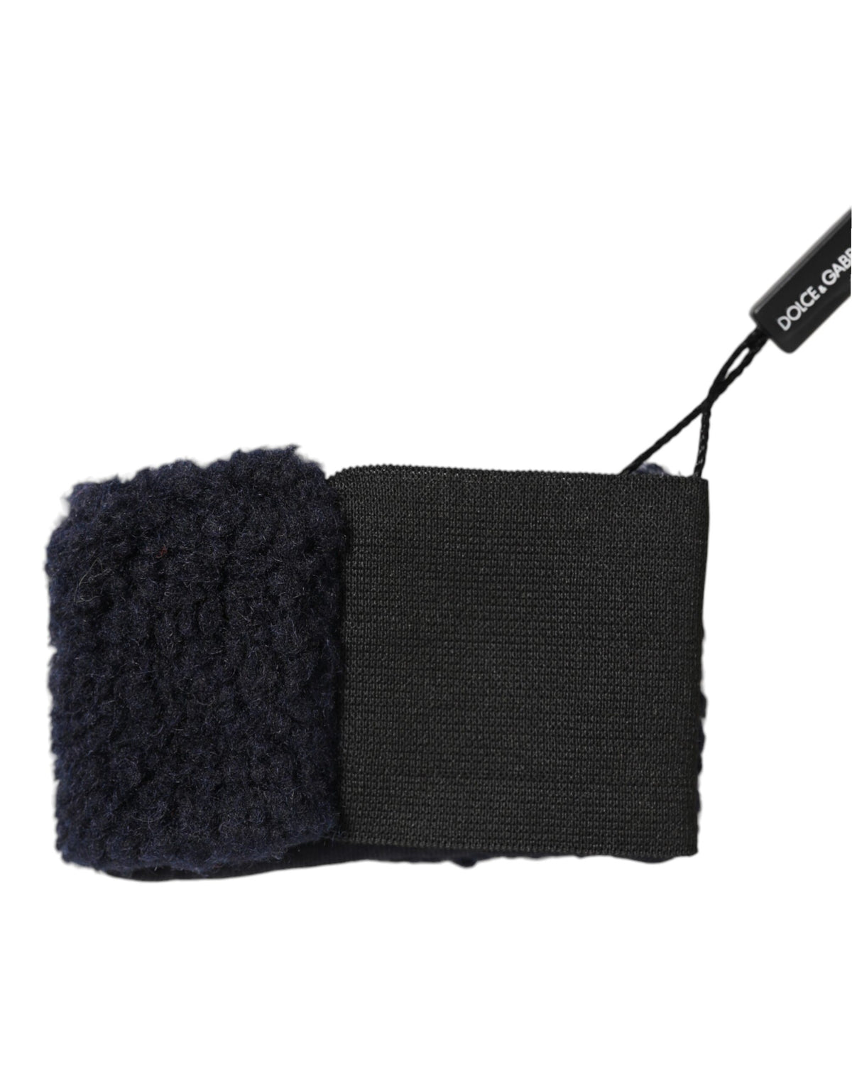 Dolce & Gabbana Black Wool Knitted Sweatbands Men Wristband - Eljoys Fashion 
