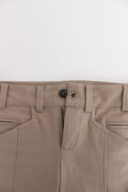 Cavalli Class Beige Dress Skinny Slim Straight Chinos Pants - Eljoys Fashion 