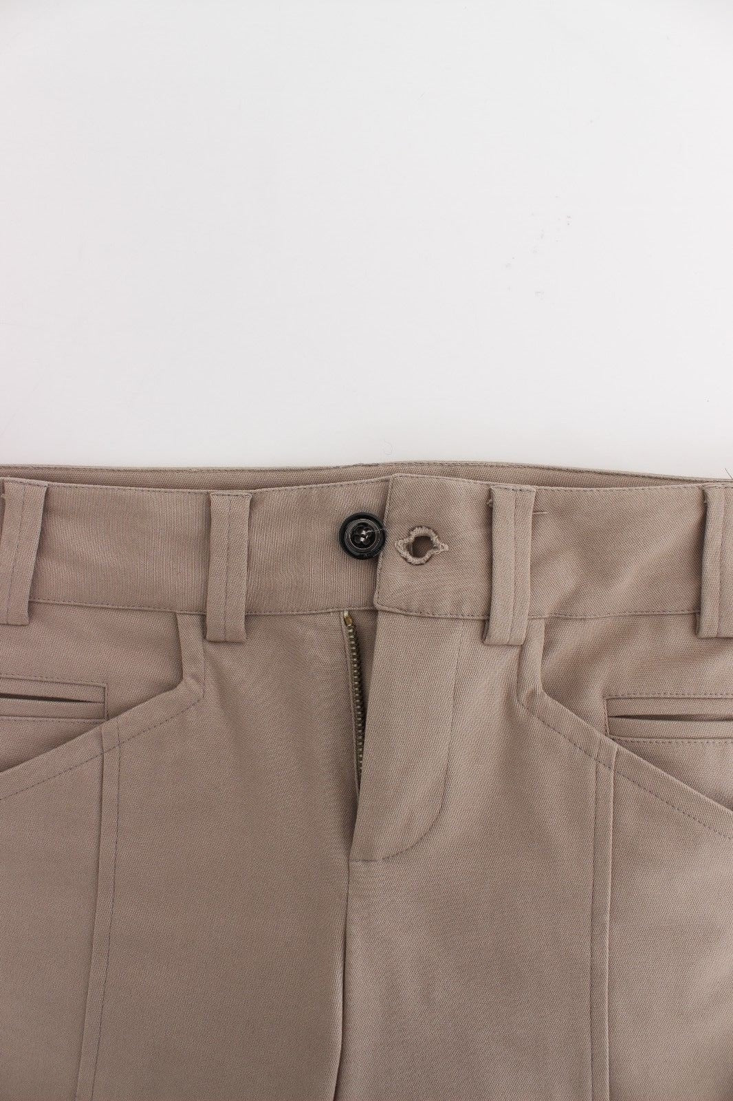 Cavalli Class Beige Dress Skinny Slim Straight Chinos Pants - Eljoys Fashion 