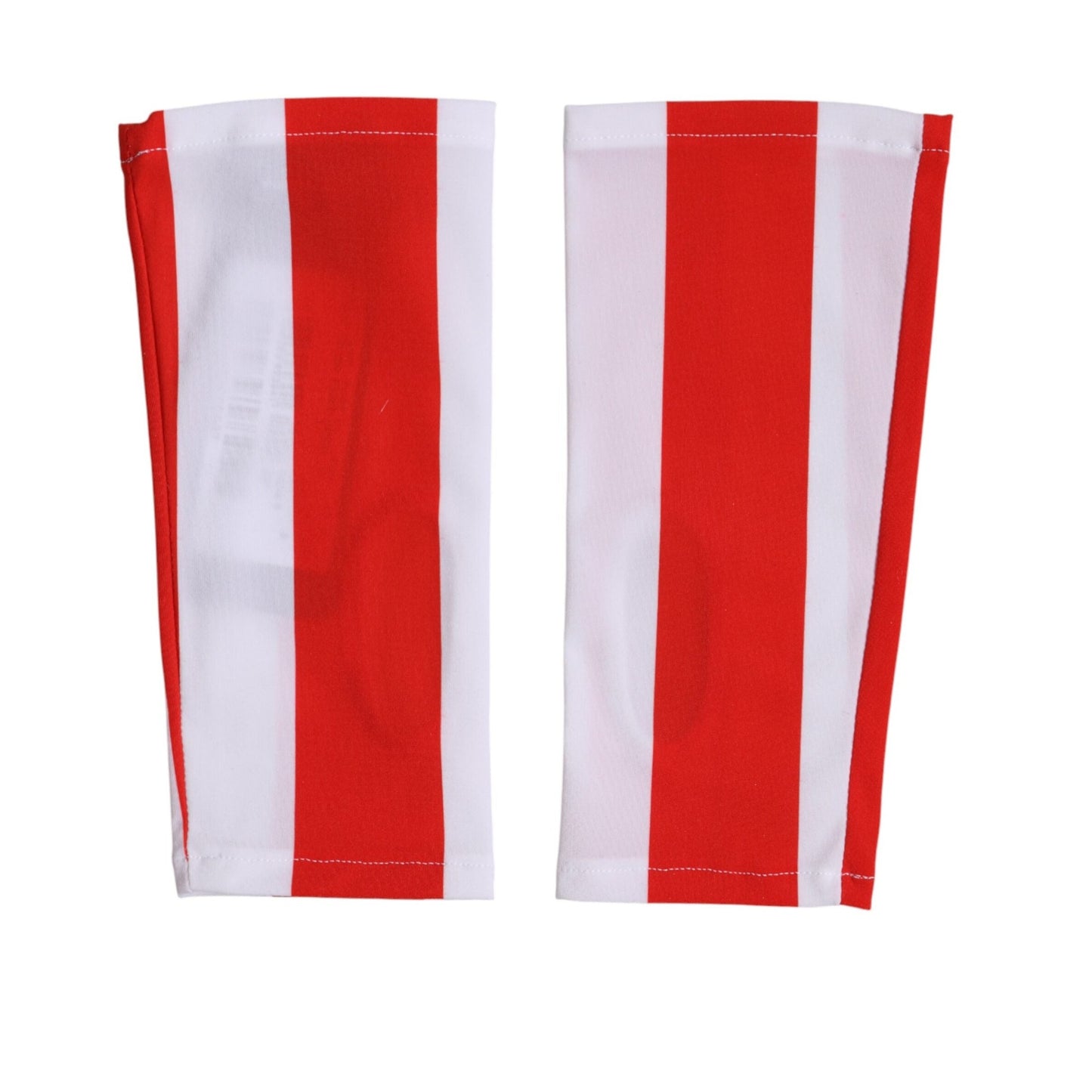 Dolce & Gabbana Red White Nylon Fingerless Wrist Length Gloves