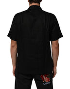 Carhartt Wip Black Linen Collared Short Sleeve Polo Shirt - Eljoys Fashion 