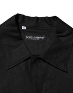 Carhartt Wip Black Linen Collared Short Sleeve Polo Shirt - Eljoys Fashion 