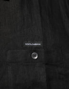 Carhartt Wip Black Linen Collared Short Sleeve Polo Shirt - Eljoys Fashion 