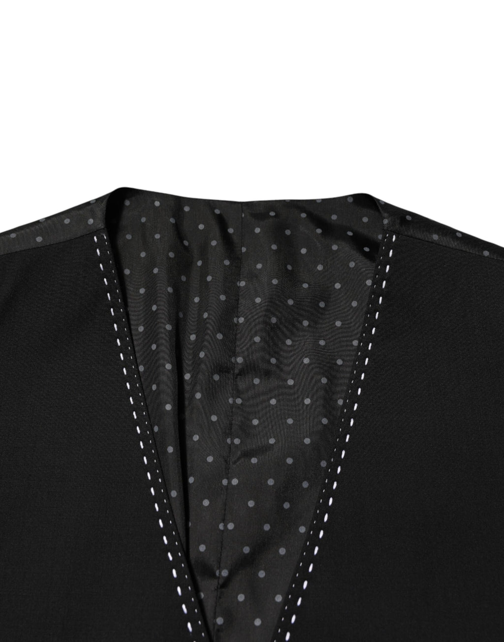 Dolce & Gabbana Black Wool Dress Formal Men Waistcoat Vest - Eljoys Fashion 