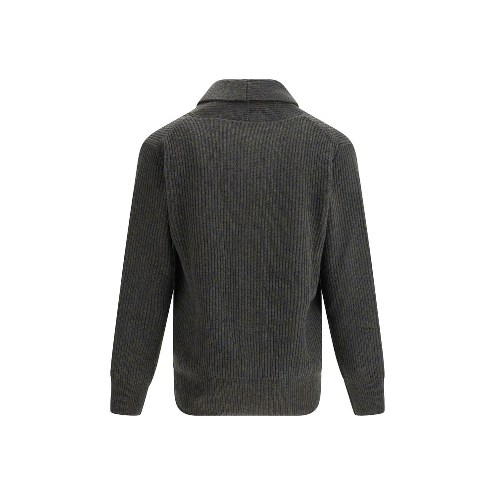 Brooksfield Green Fleece Wool Cardigan Brooksfield