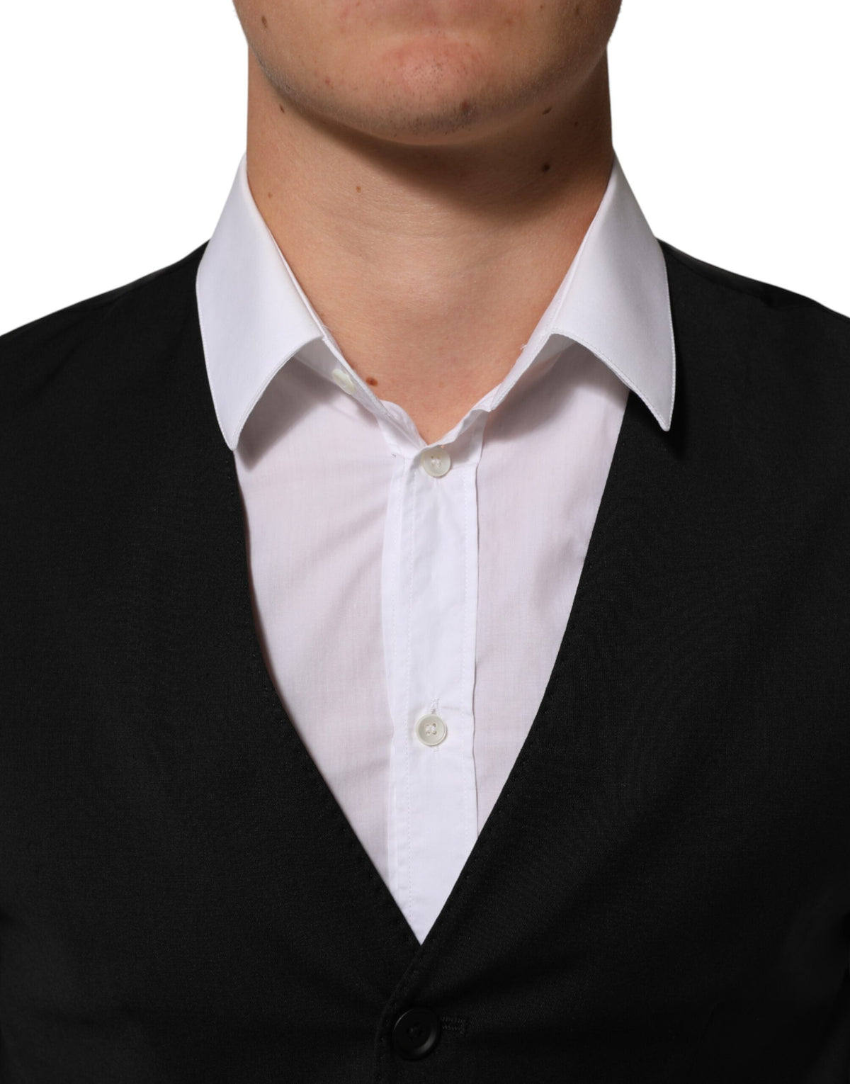 Dolce & Gabbana Black Polyester Dress Formal Waistcoat Vest - Eljoys Fashion 