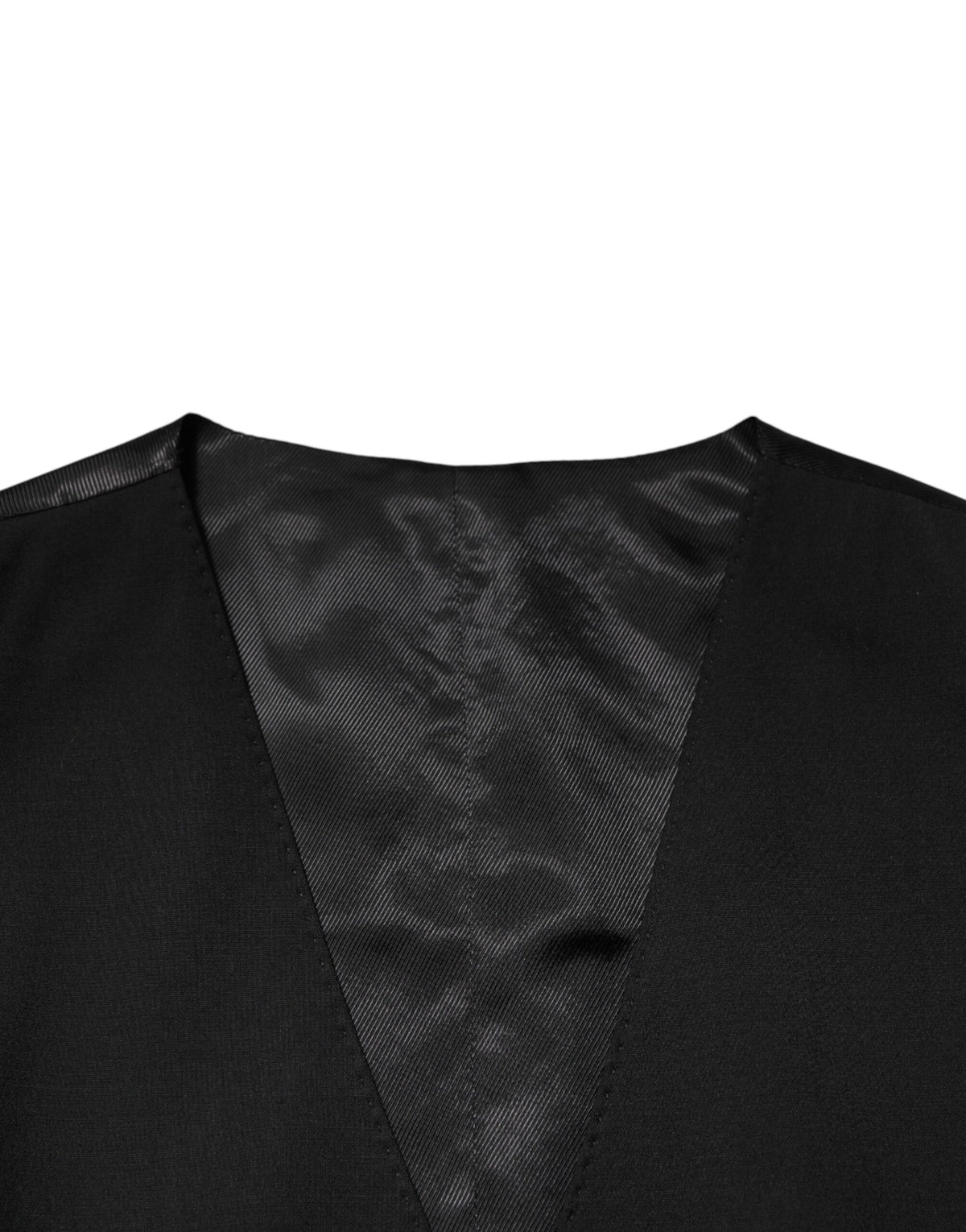 Dolce & Gabbana Black Polyester Dress Formal Waistcoat Vest - Eljoys Fashion 