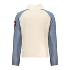 Norway 1963 beige polyester men's sweatshirt with a relaxed fit and crew neckline, displayed on a hanger.