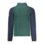 Norway 1963 Verde polyester men's sweatshirt with crew neck and long sleeves, casual style in green color.