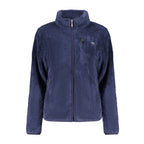 Norway 1963 blue polyester woman's sweatshirt with a relaxed fit and crew neckline, casual and comfortable everyday wear.