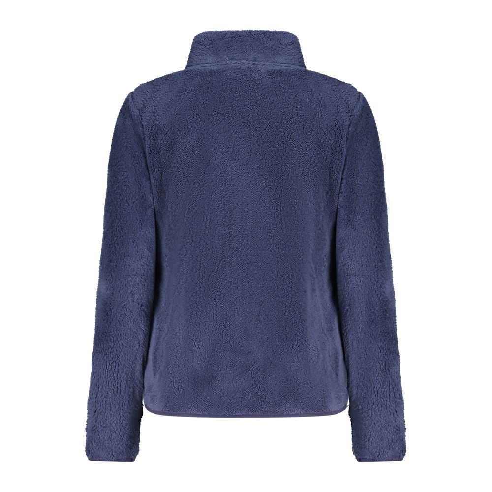Norway 1963 blue polyester women's sweatshirt with a relaxed fit, featuring a crew neckline and long sleeves.