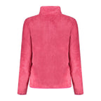 Norway 1963 pink polyester women's sweatshirt with a relaxed fit and casual style, featuring a round neckline and long sleeves.