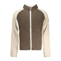 Norway 1963 Marrone polyester men's sweatshirt with a crew neck and long sleeves, featuring a casual fit and smooth fabric.