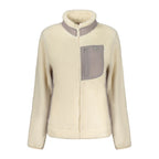 Norway 1963 Bianco polyester women's sweatshirt featuring a casual fit and minimalist design, displayed on a hanger.