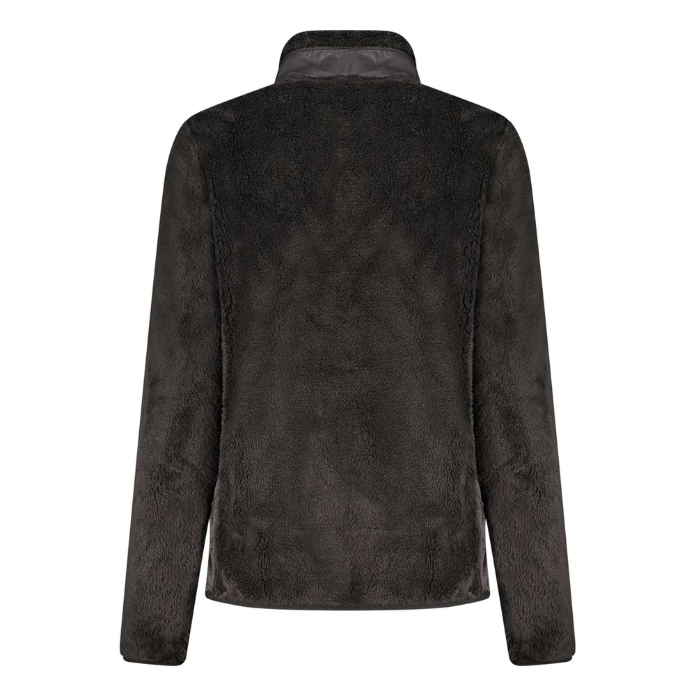 Norway 1963 black polyester women's sweatshirt with a relaxed fit and ribbed cuffs, casual and comfortable for everyday wear.