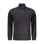 Blue cotton men's rifle sweatshirt featuring a comfortable fit and casual style, shown in a front view.