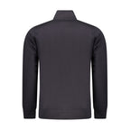 Blue cotton men's sweatshirt by Rifle with a crew neck and relaxed fit, shown on a hanger.
