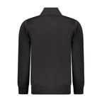 Black cotton men's sweatshirt by Rifle featuring a comfortable fit and casual style, shown in the image.