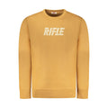 Rifle brown cotton men's sweatshirt with crew neck and long sleeves, casual and comfortable for everyday wear.