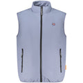 Norway 1963 men's Azzurro polyester jacket featuring a front zipper, stand collar, and modern casual style.
