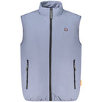 Norway 1963 men's Azzurro polyester jacket featuring a front zipper, stand collar, and modern casual style.