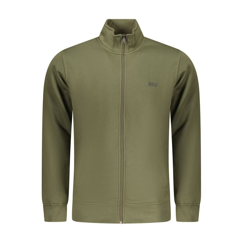 Green Rifle Cotton Men's Sweatshirt with crew neck and long sleeves, casual fit, and ribbed cuffs.