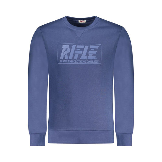 Rifle Blue Cotton Men Sweatshirt Rifle