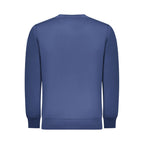 Blue cotton men's sweatshirt by Rifle featuring a casual fit and ribbed cuffs, ideal for everyday wear.