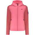 Norway 1963 Rosa polyester women's jacket displayed on a hanger with a front view.