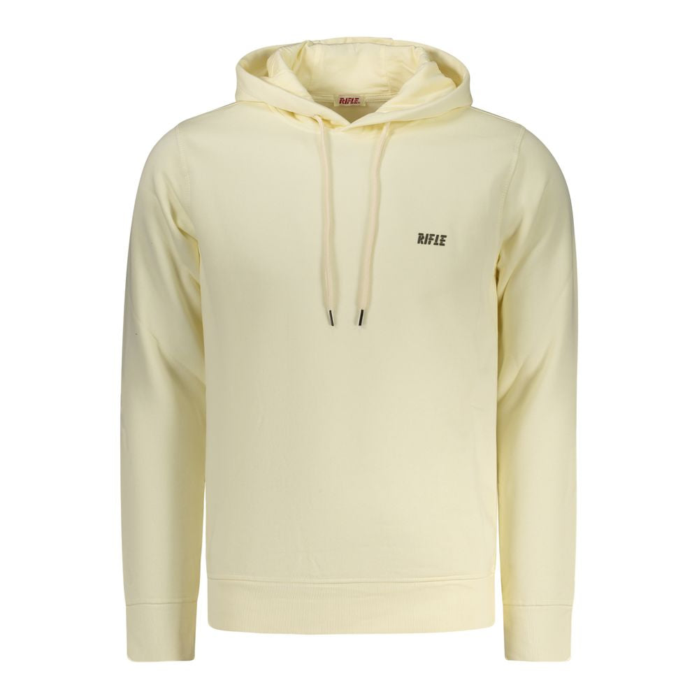 White cotton men's sweatshirt by Rifle featuring a comfortable fit and classic design, ideal for casual wear.