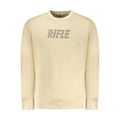 Rifle beige cotton men's sweatshirt featuring a casual fit and ribbed cuffs, perfect for comfortable everyday wear.