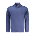 Blue cotton men's sweatshirt by Rifle featuring a comfortable fit and casual style, shown in a front view.