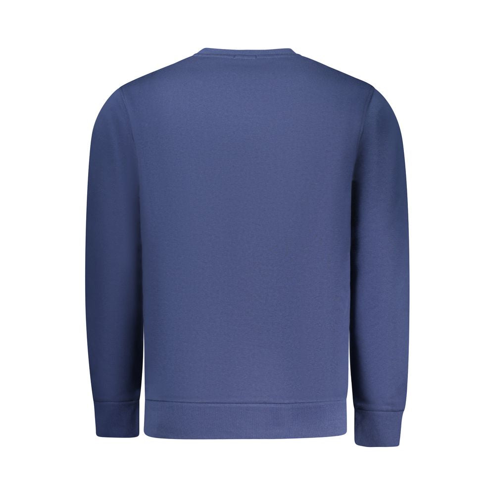 Men's Rifle blue cotton sweatshirt with long sleeves and crew neckline, featuring a casual, comfortable fit.