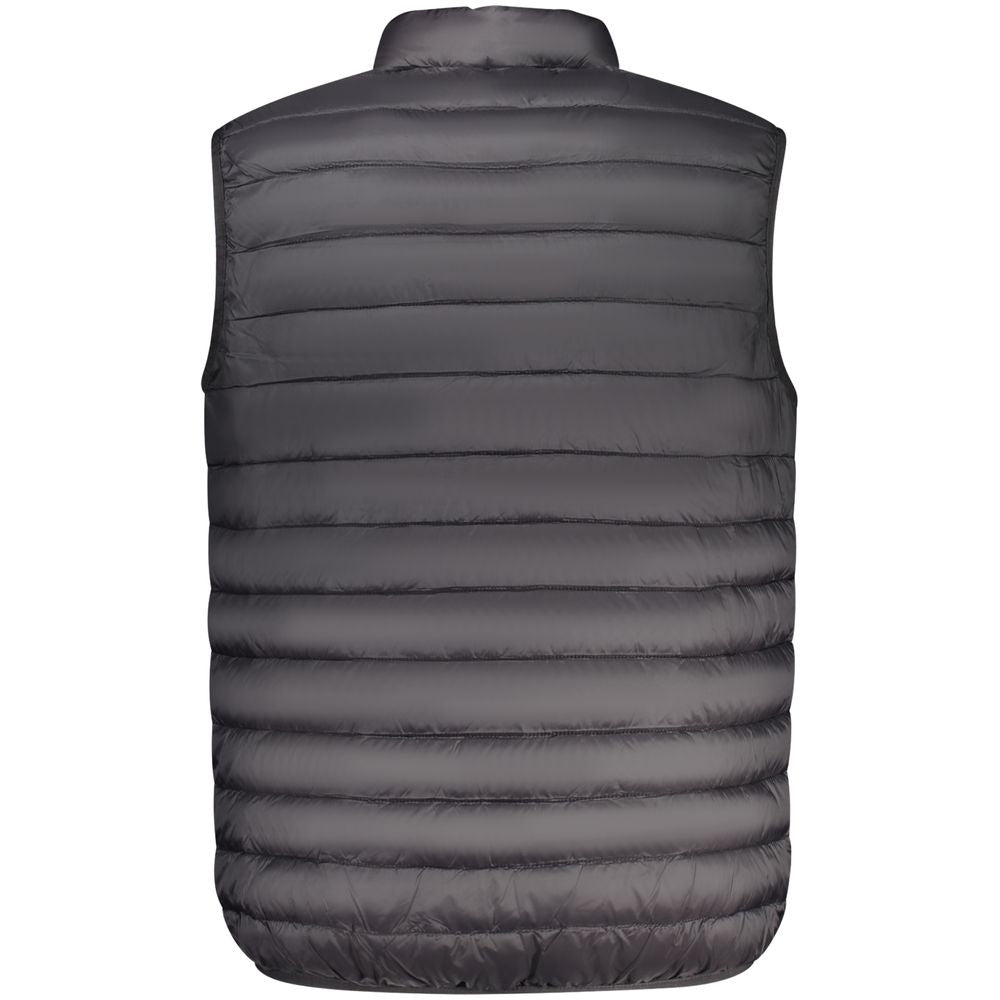 Black polyamide men's jacket from Armata Di Mare, featuring a sleek design and durable fabric for casual wear.