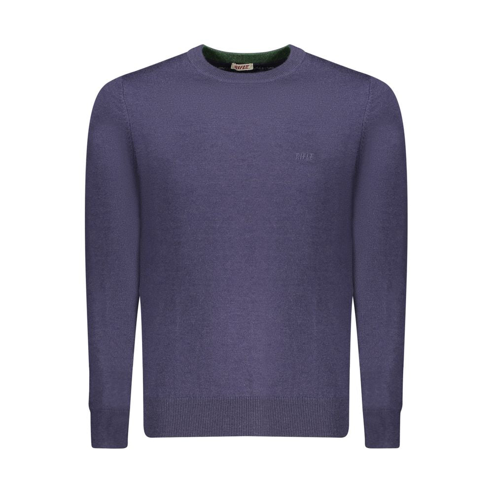 Blue Rifle men's sweater made of polyester, featuring a comfortable fit and casual style with a knitted texture.
