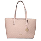Michael Kors Pink Fabric Shoulder Bag with adjustable strap and subtle logo detailing, perfect for casual or chic outfits.