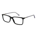 Land Rover black acetate glasses frames displaying a sleek, modern design with clear lenses and subtle branding.
