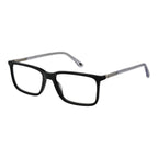 Land Rover black acetate glasses frames displaying a sleek, modern design with clear lenses and subtle branding.