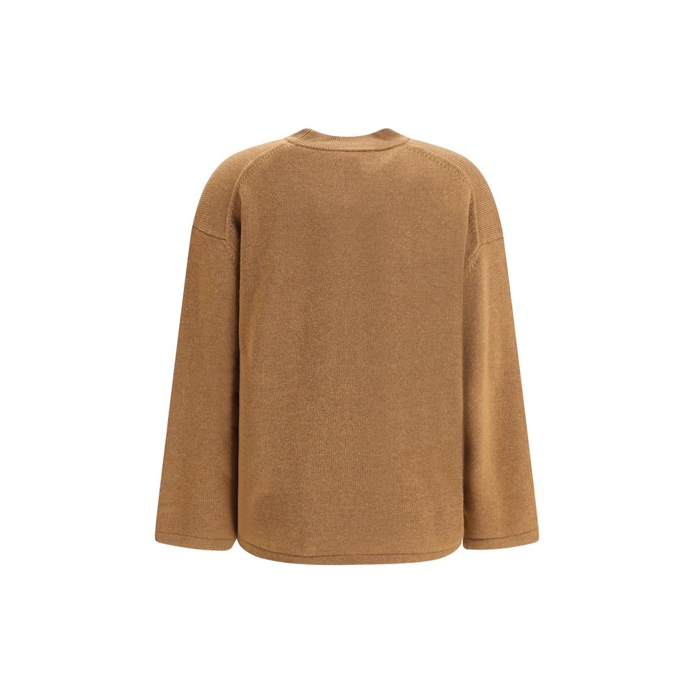 Max Mara Brown Wool Top Max Mara