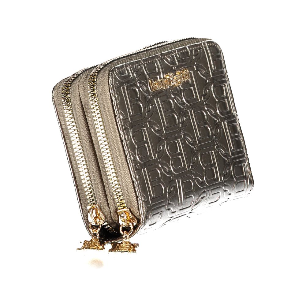 Laura Biagiotti Grigio Polyurethane Women Wallet Laura Biagiotti
