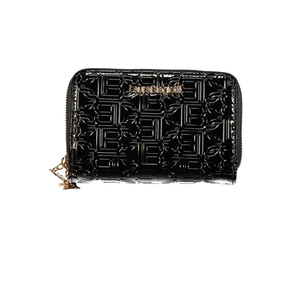 Laura Biagiotti Nero Poliuretano Women Wallet Laura Biagiotti