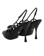 Dolce & Gabbana Leather High Heels Slingback Shoes