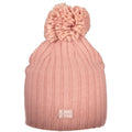 Norway 1963 Rosa acrylic women's hat featuring a stylish, soft pink design with a cozy, knitted texture.