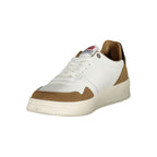Norway 1963 Bianco Polyurethane men's sneaker featuring a sleek white design with laces and a rubber sole.