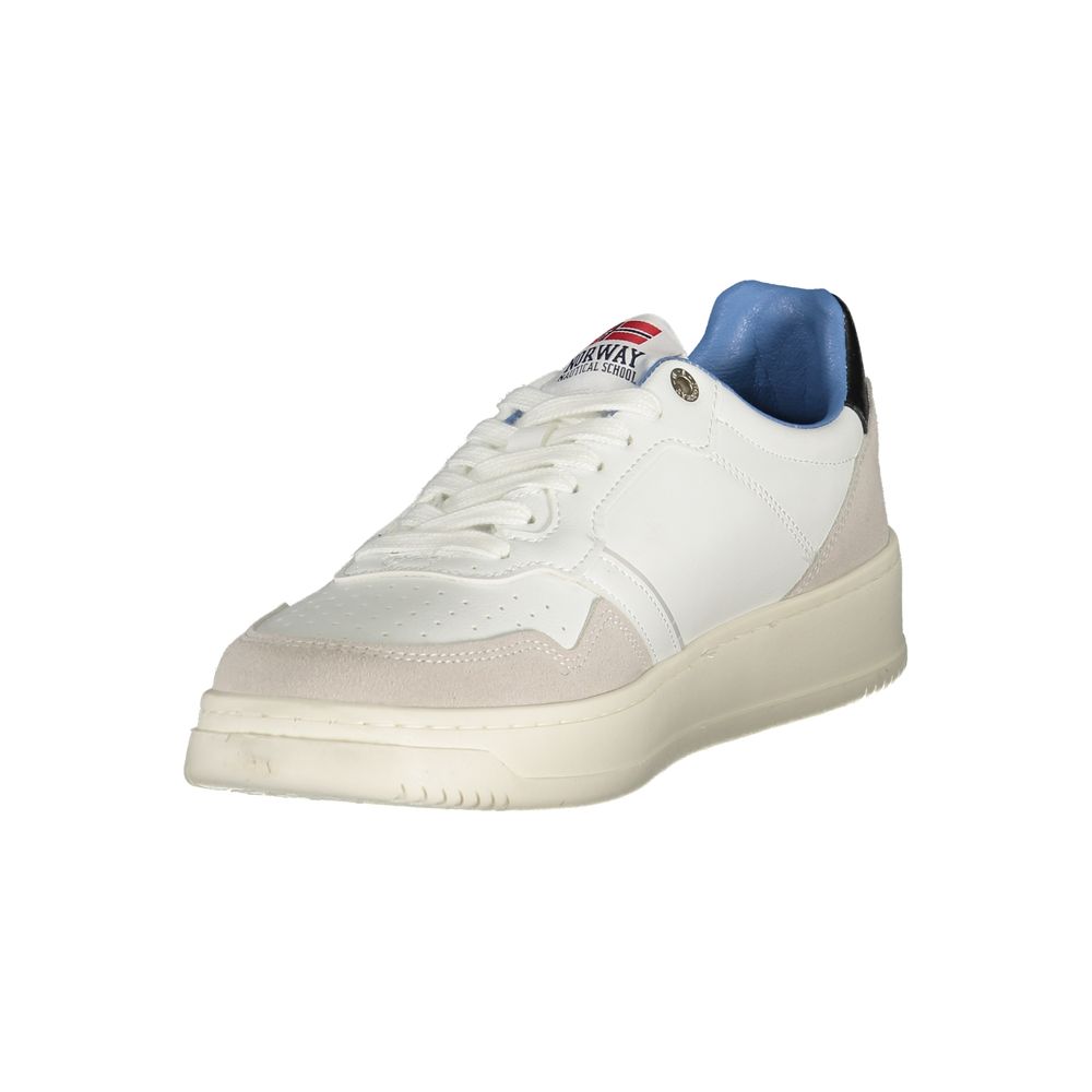 Norway 1963 Bianco polyurethane men's sneaker with white design and casual athletic style.